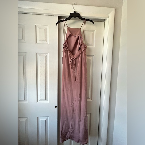 ASTR THE LABEL Mauve Halter Neck Satin Maxi Dress, XL - Picture 6 of 7